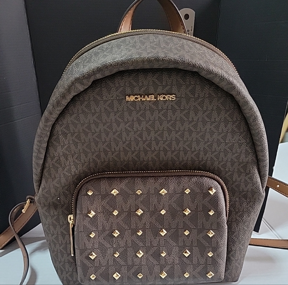 Michael Kors Medium Erin  Backpack In Brown Acorn - Picture 1 of 9